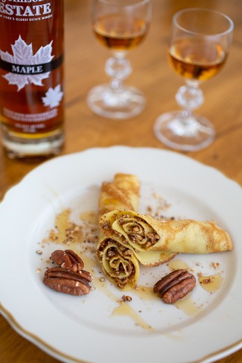 French Crêpes with Maple Liqueur