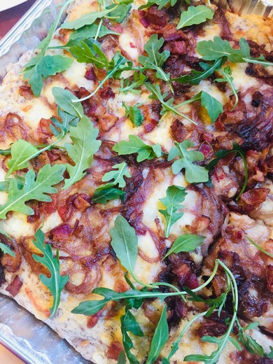 German Flammkuchen (Onion Tart or Pizza)